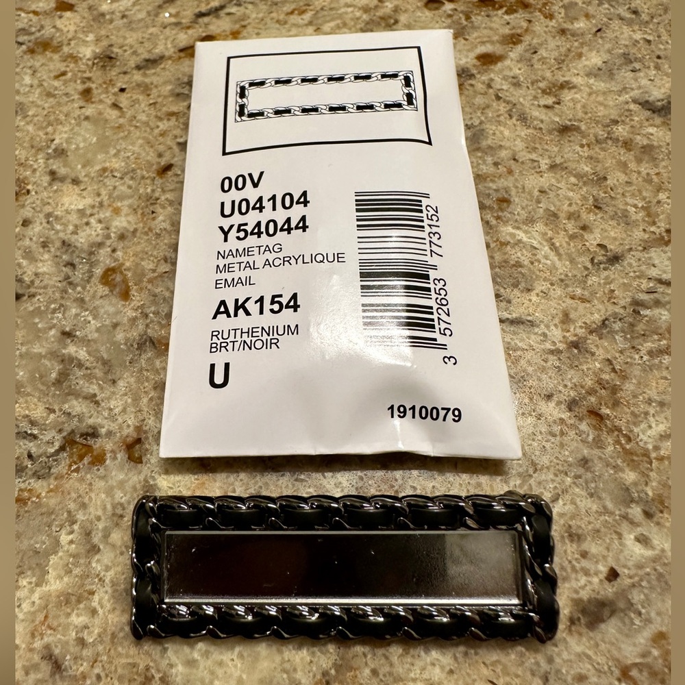 NEW Authentic Chanel Uniform Name Tag
Brooch